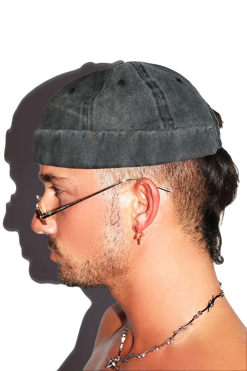 Manchester Brimeless Skull Cap Beanie- Black