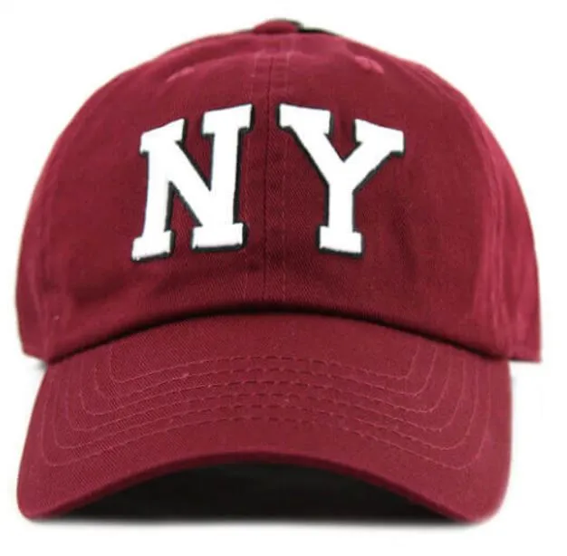 Newhattan 100% Cotton Baseball Caps NY Embroidered