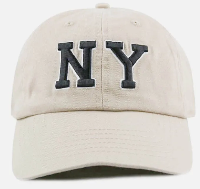 Newhattan 100% Cotton Baseball Caps NY Embroidered