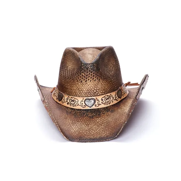 Open Road Stampede Women's straw Cowboy Hat - The Angel Wing