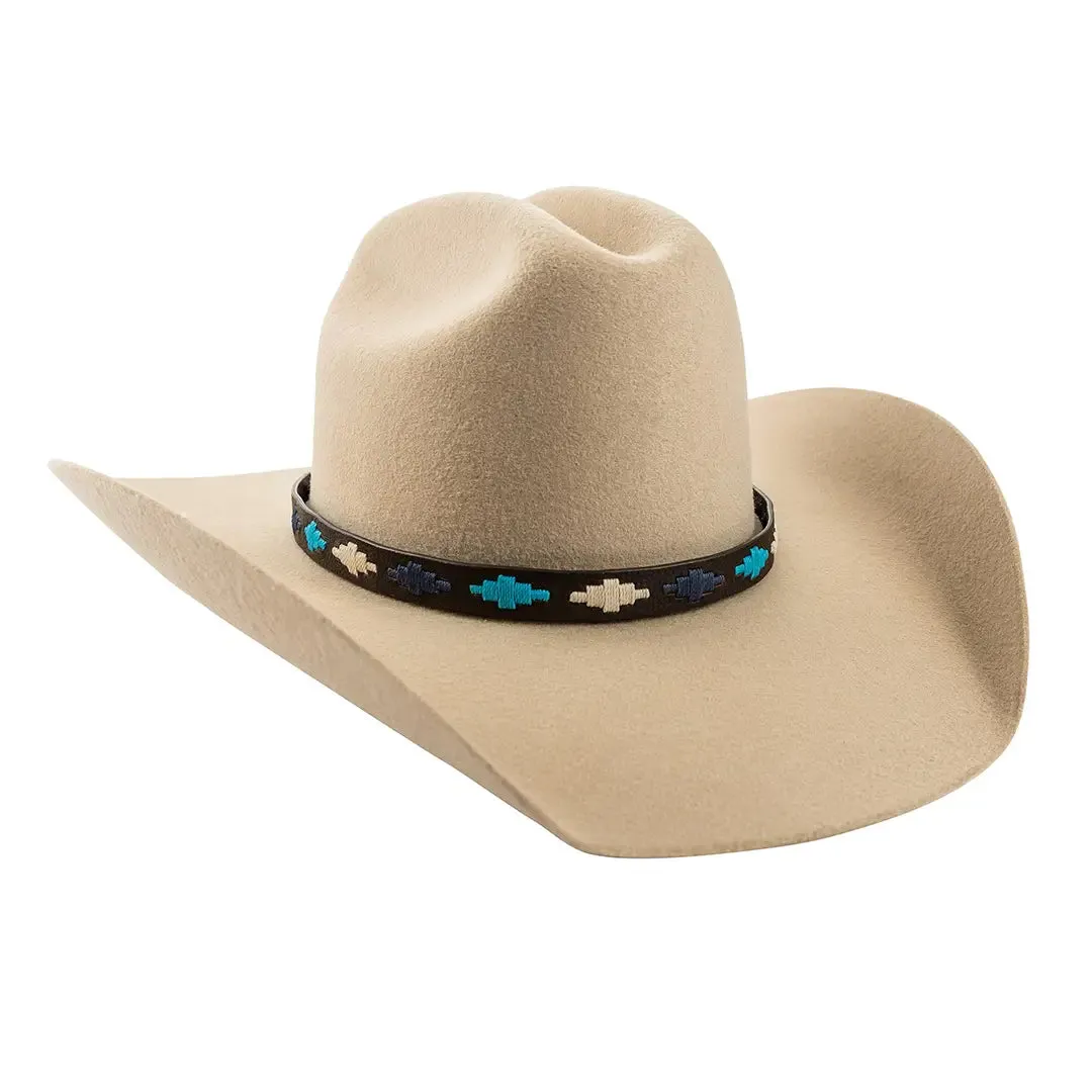 Pampa Hat Band - Turqoise/Navy/Cream Diamonds by Pampeano