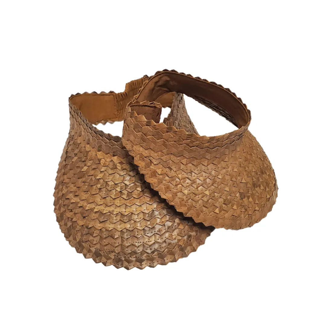 Rattan Palm Leaf Capri Sun Visor UV Cap