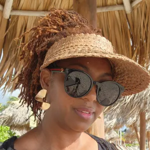 Rattan Palm Leaf Capri Sun Visor UV Cap
