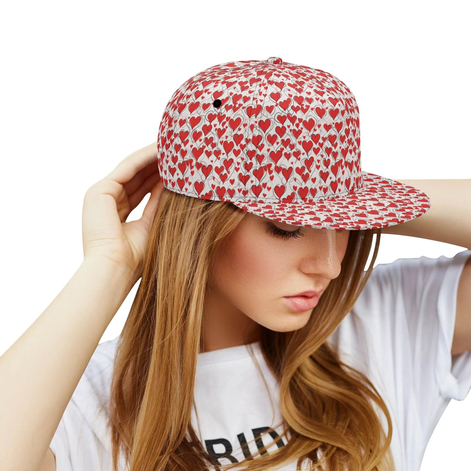 Scribbled Hearts Unisex Classic Snapbacks