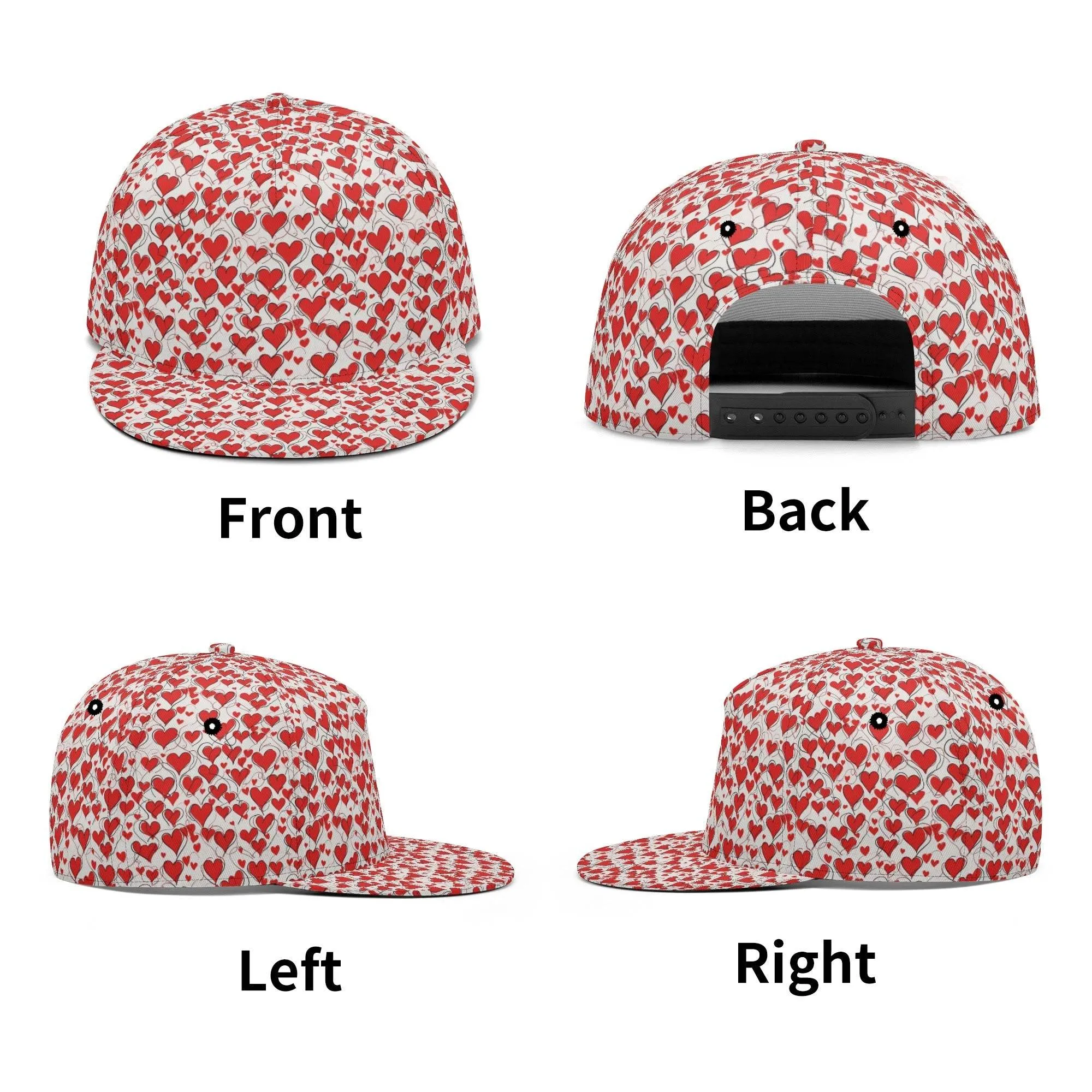 Scribbled Hearts Unisex Classic Snapbacks