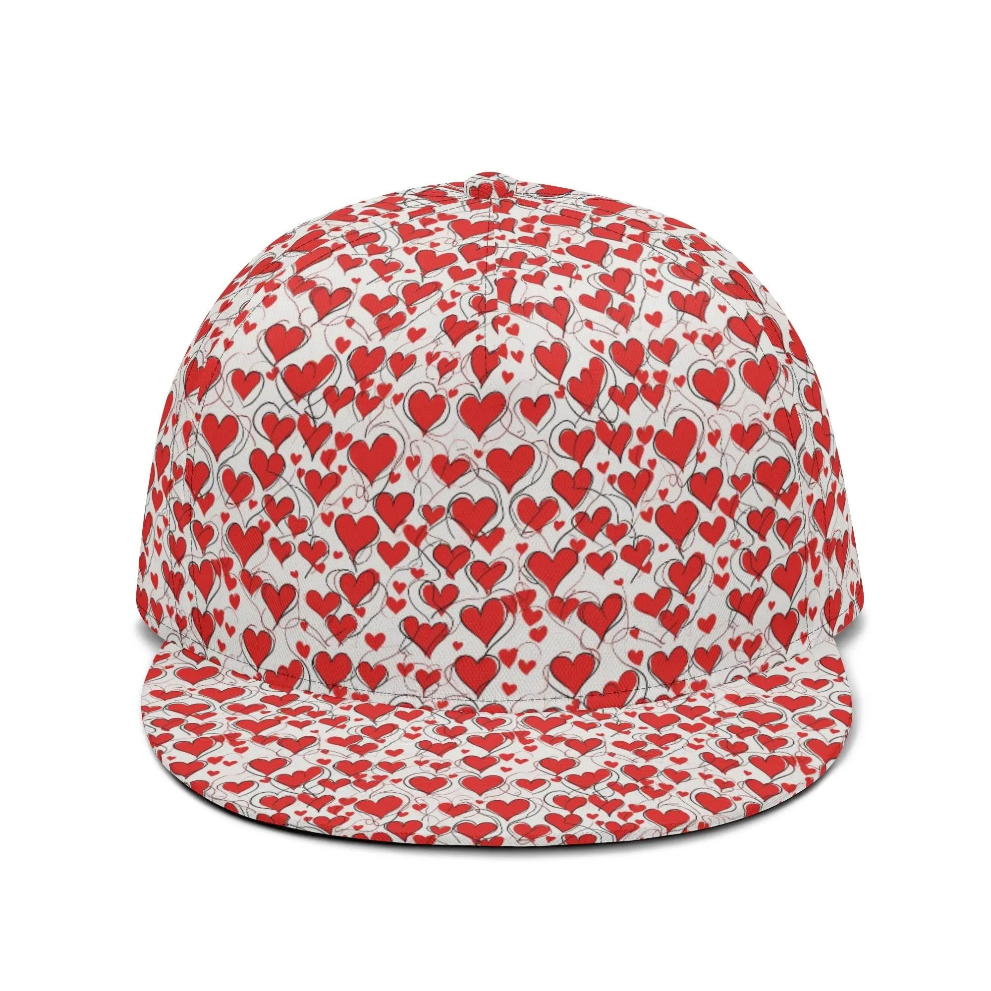Scribbled Hearts Unisex Classic Snapbacks