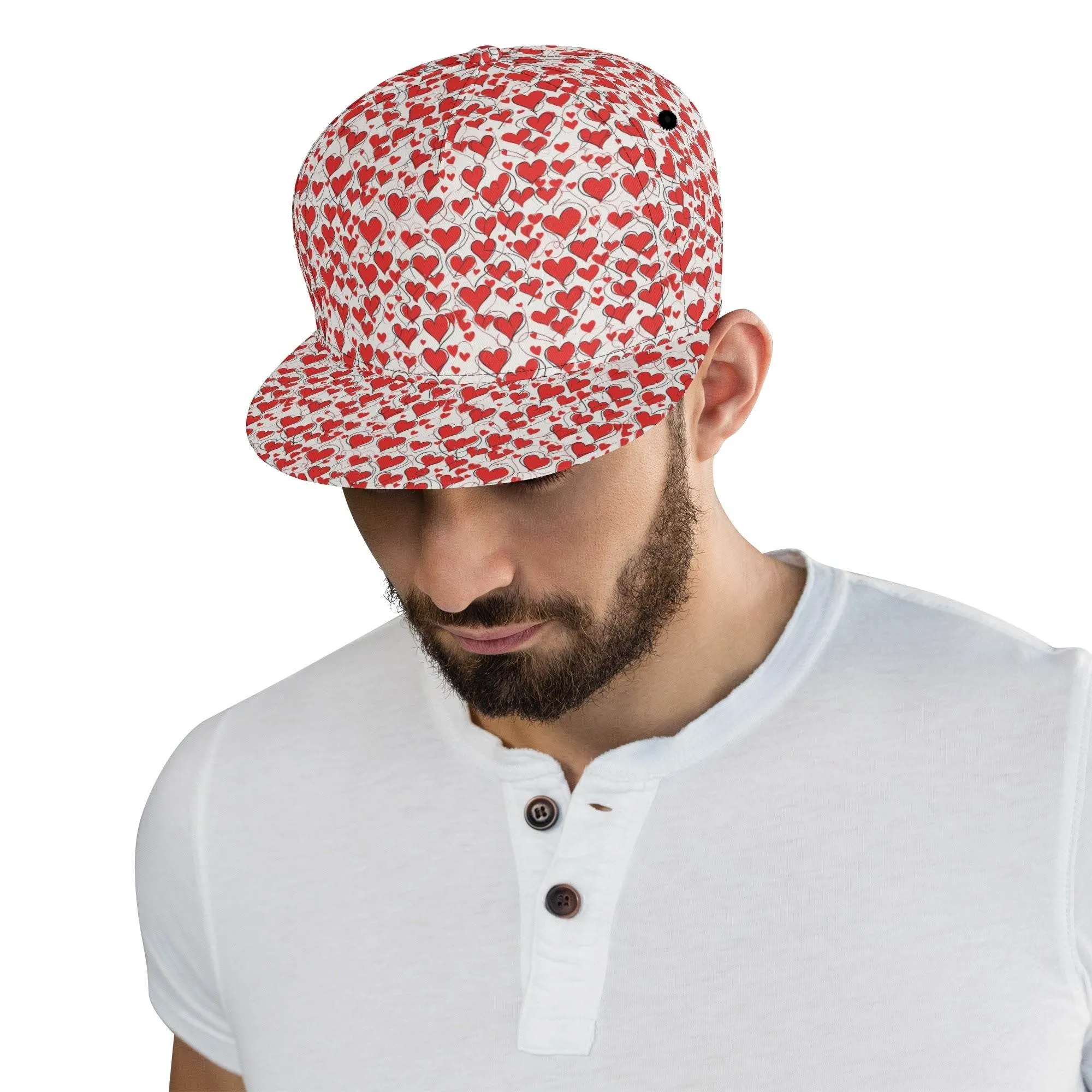Scribbled Hearts Unisex Classic Snapbacks