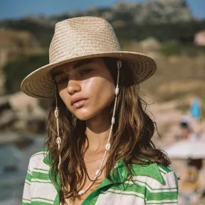 Seashells Beaded Beach Hats With Chain