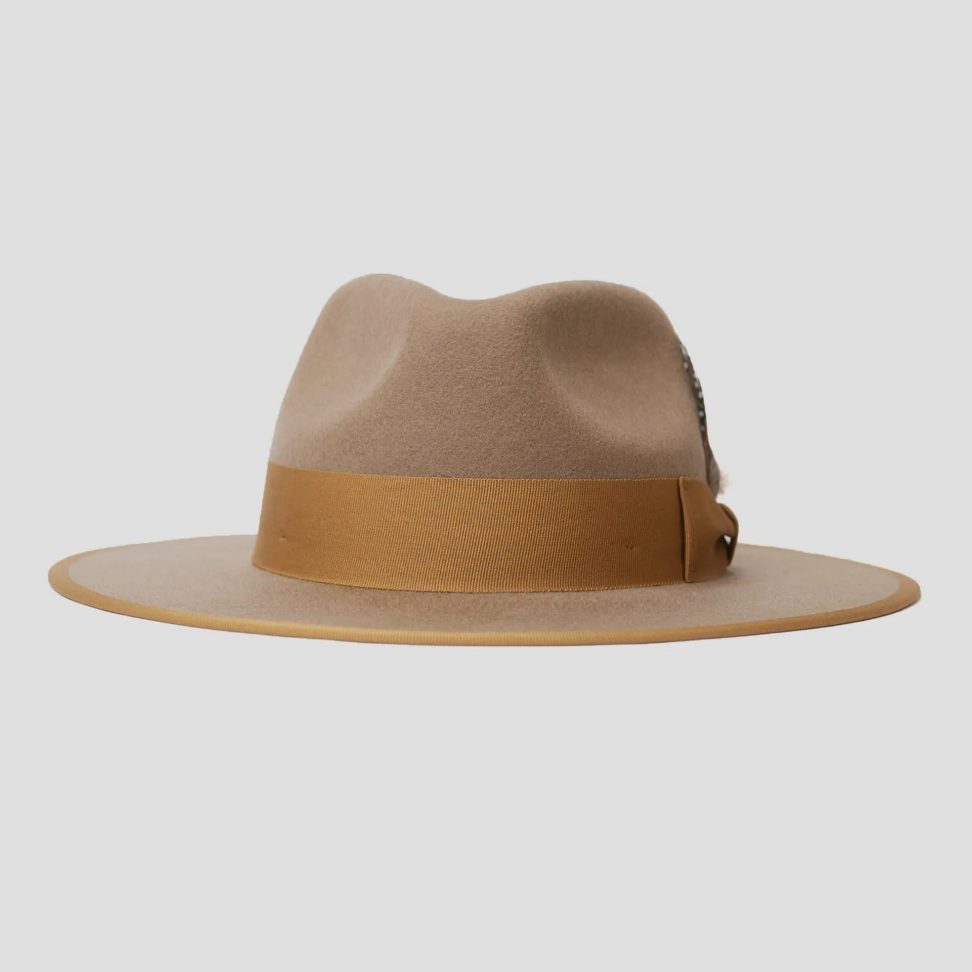 Sleek Fedora Hat - Lavender   Black