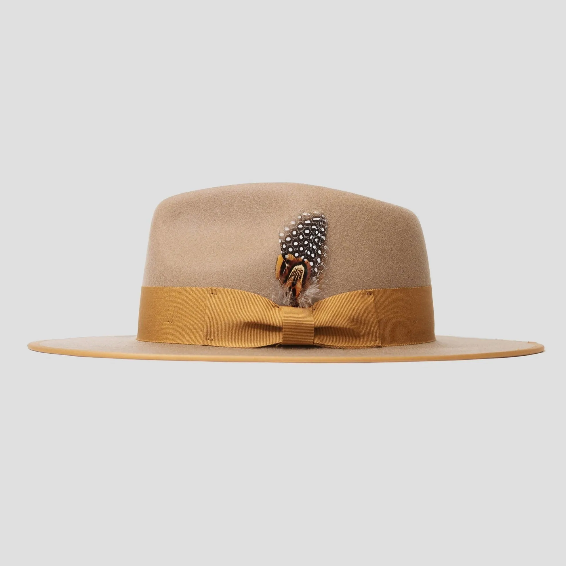 Sleek Fedora Hat - Lavender   Black