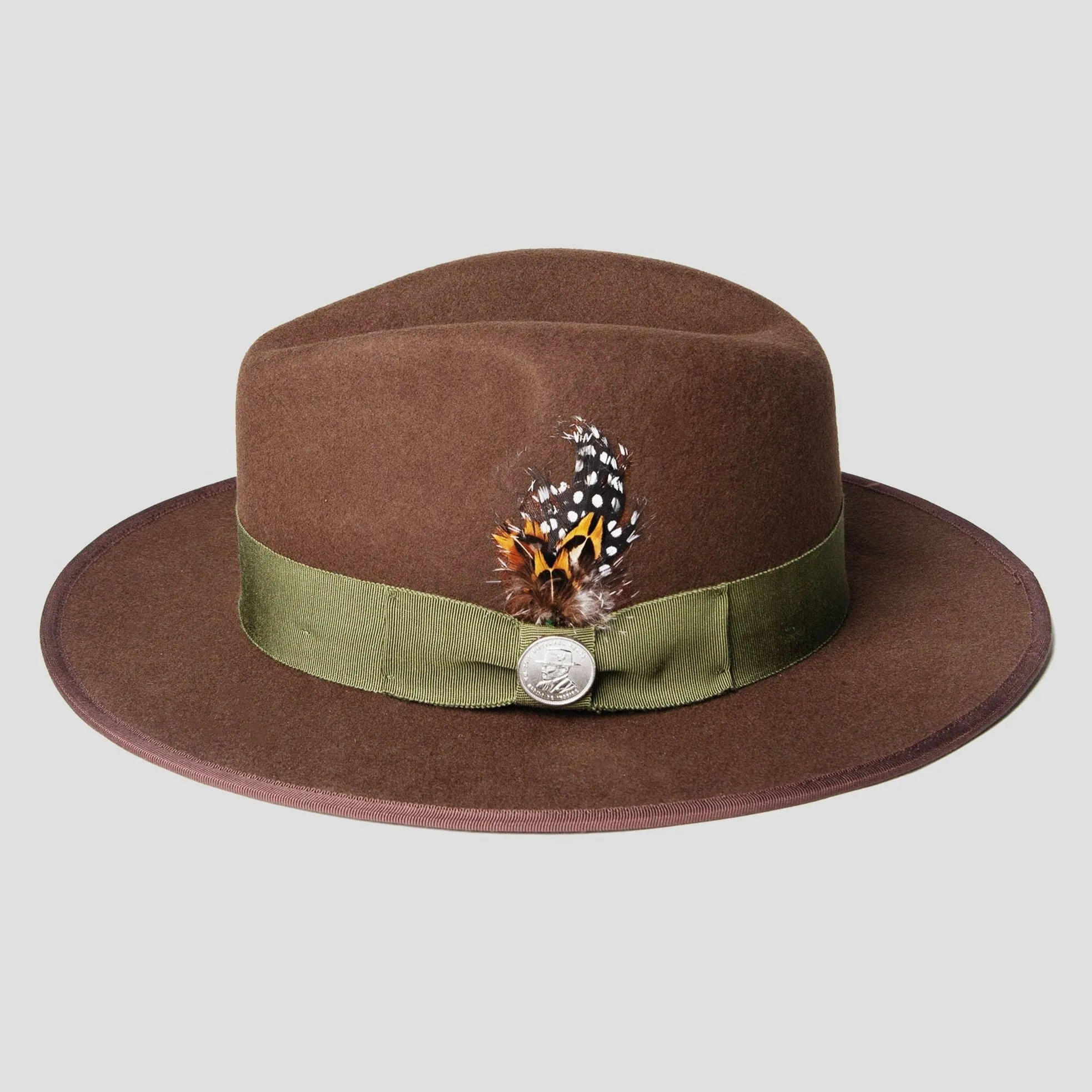 Sleek Fedora Hat - Lavender   Black
