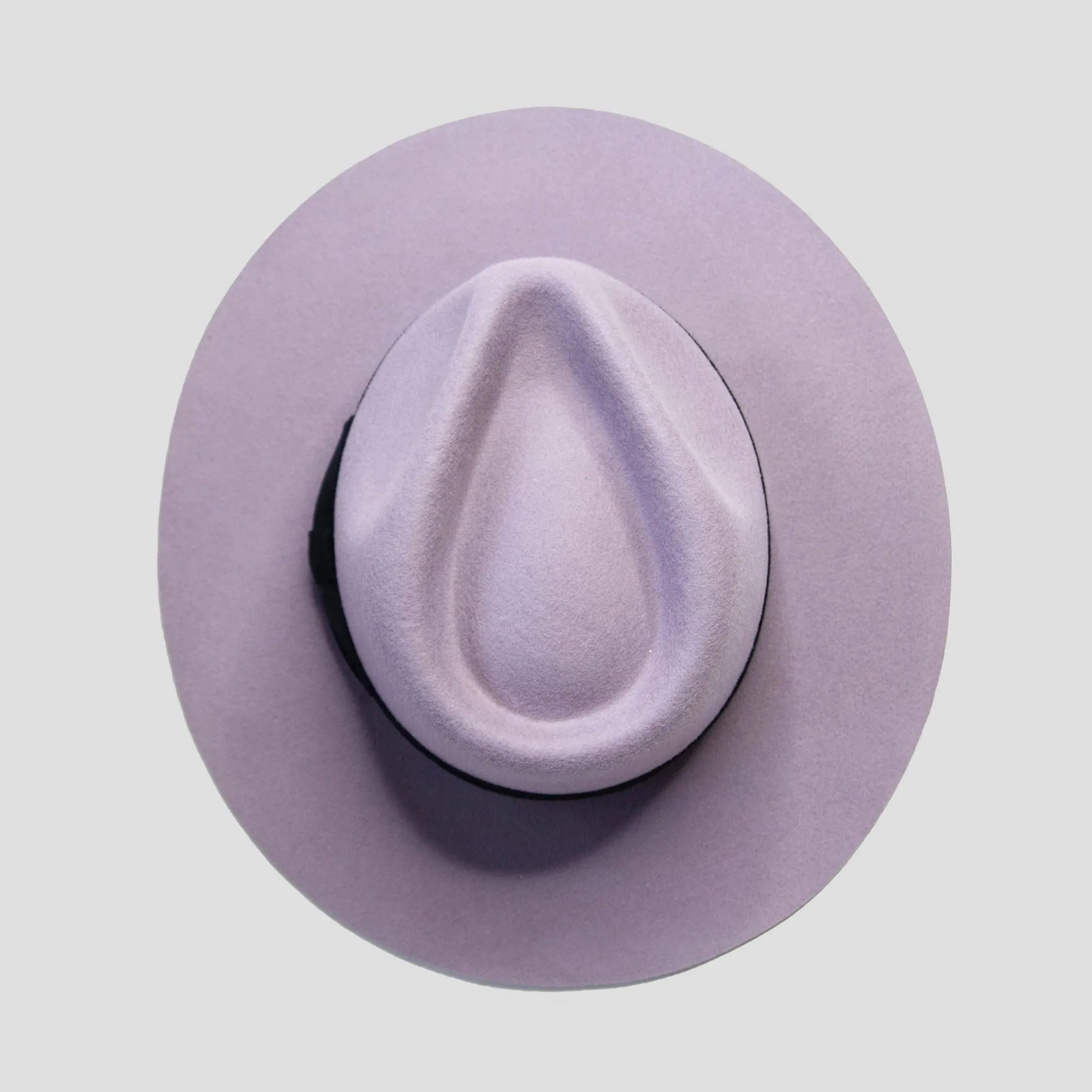 Sleek Fedora Hat - Lavender   Black
