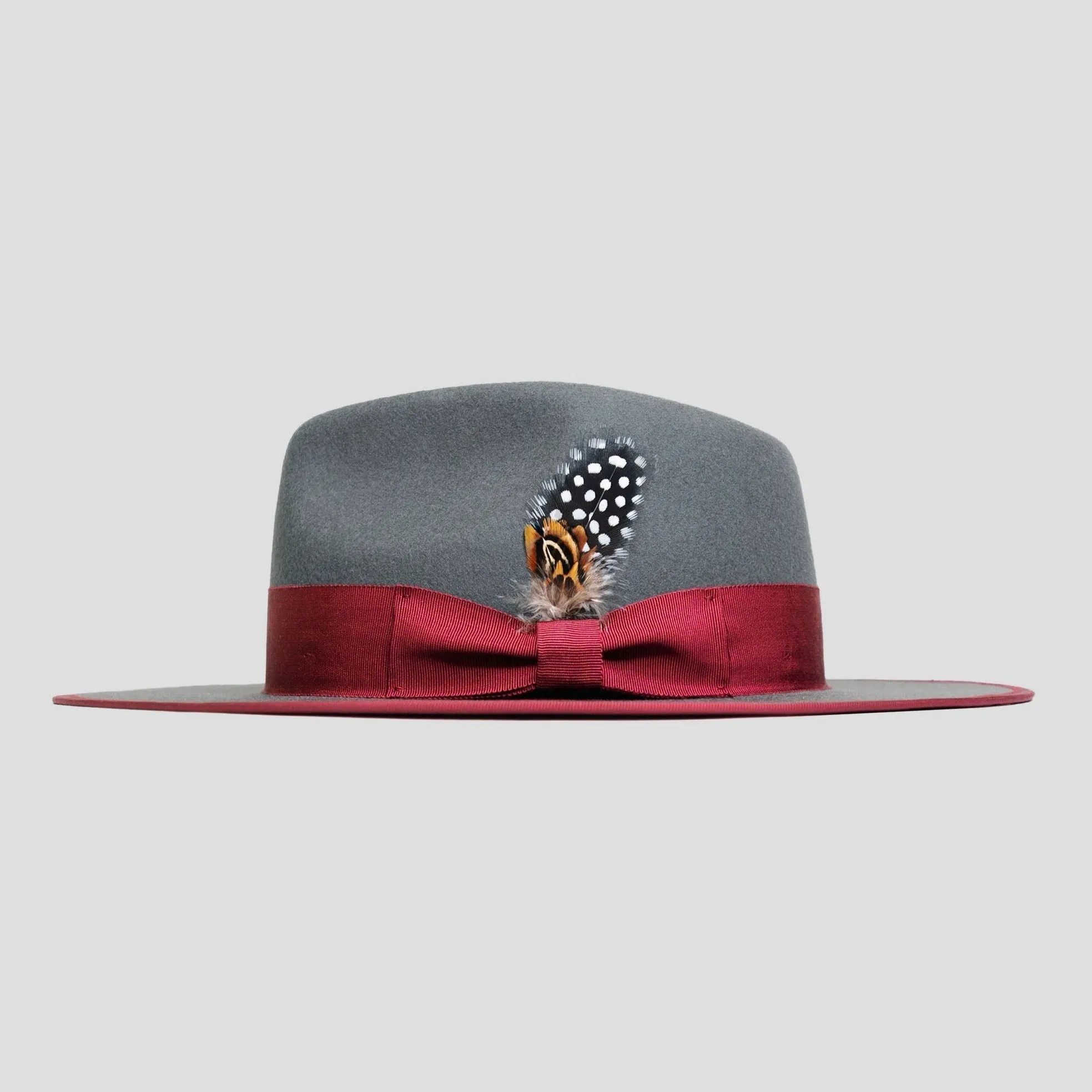 Sleek Fedora Hat - Lavender   Black