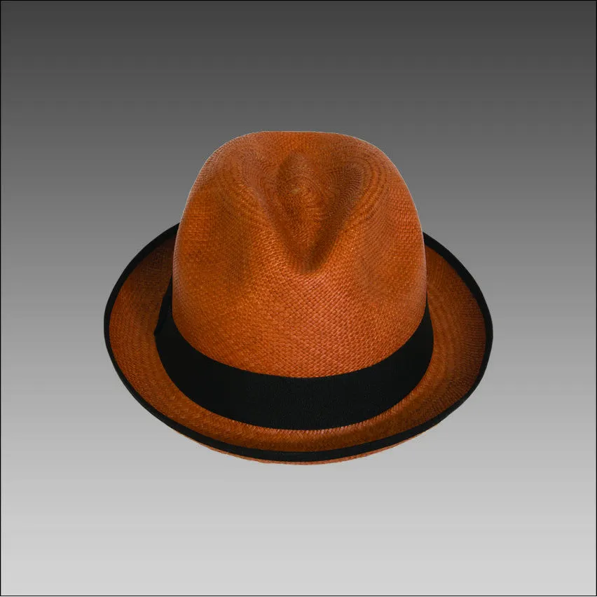 Tumia Trilby Panama Hat - Rust