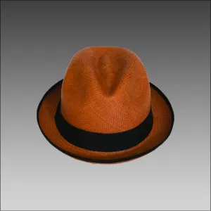 Tumia Trilby Panama Hat - Rust