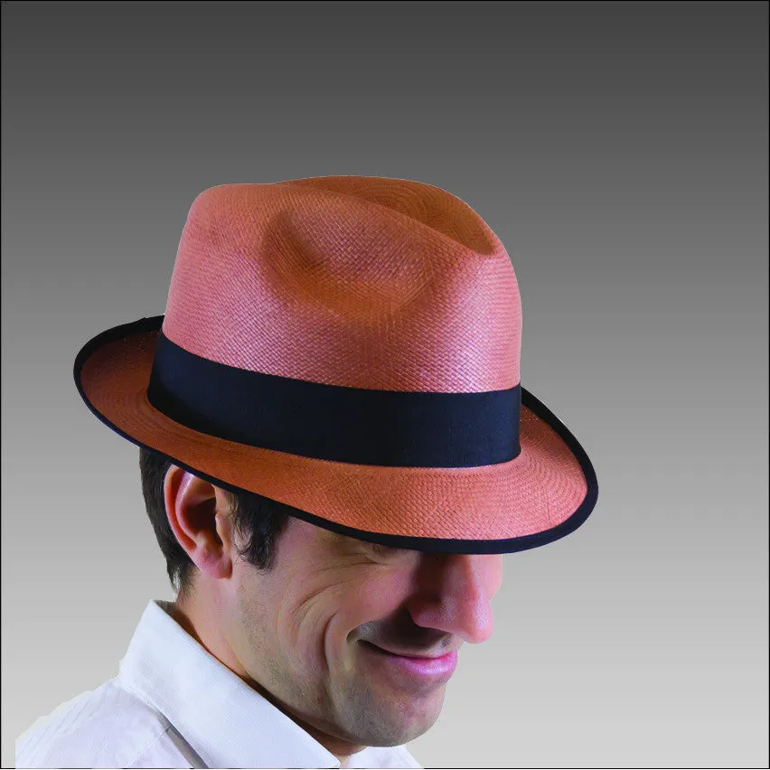 Tumia Trilby Panama Hat - Rust