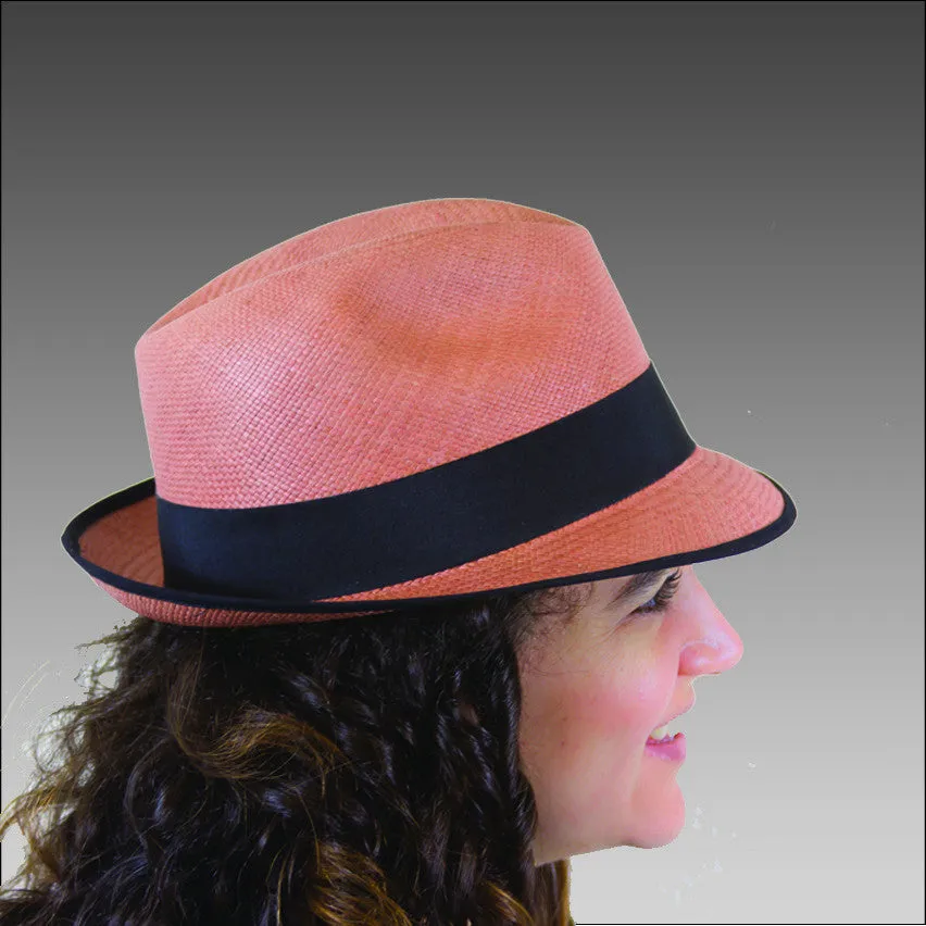 Tumia Trilby Panama Hat - Rust