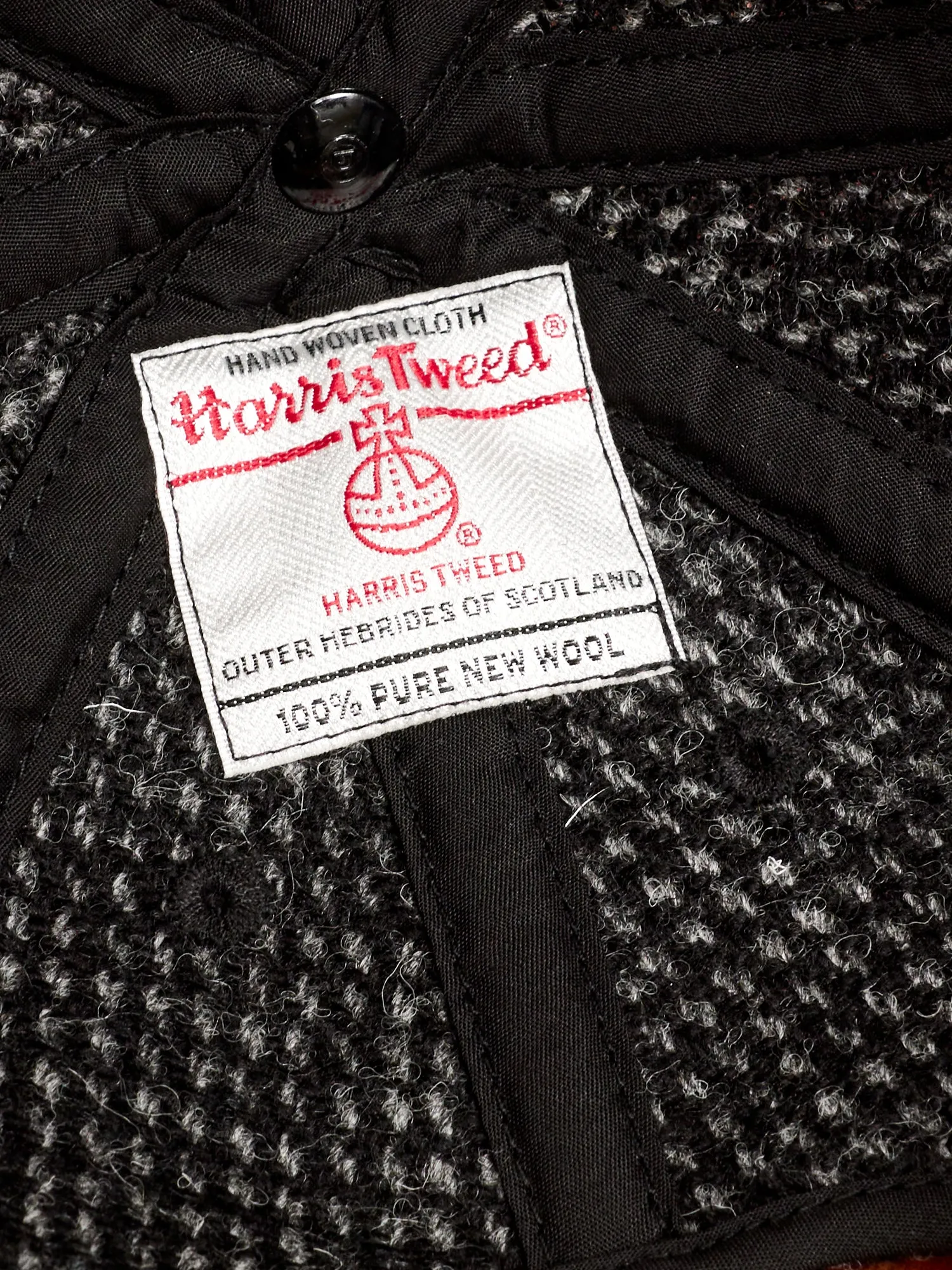 Tweed Cap in Grey Dots