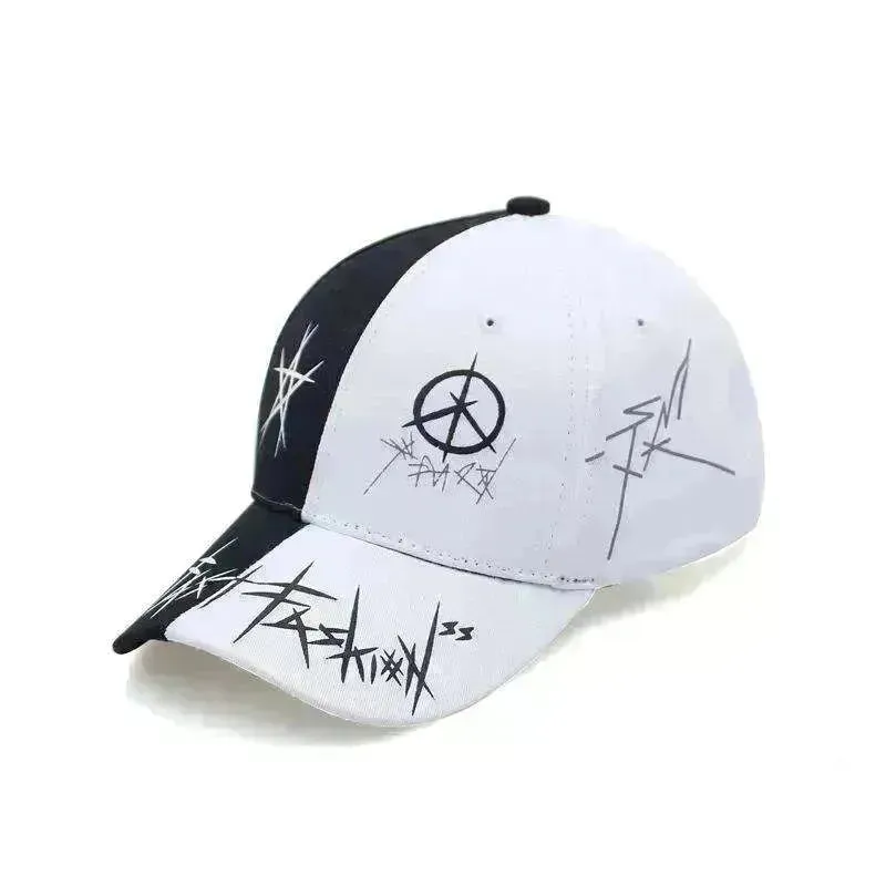 Unisex Casual Black And White Patchwork Hip Hop Fashion Hat