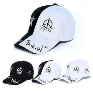 Unisex Casual Black And White Patchwork Hip Hop Fashion Hat