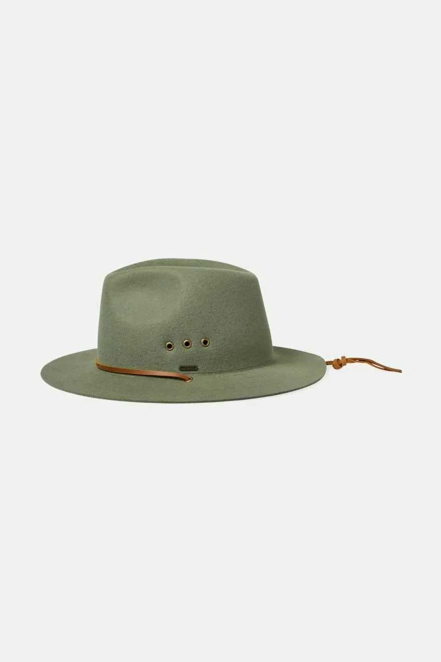 Wesley WTHR GUARD™ Packable Fedora - Light Moss